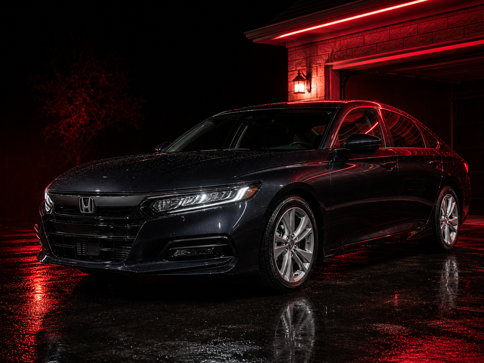 Freshly detailed Honda Accord with clean glossy paint and visible Honda grille badge